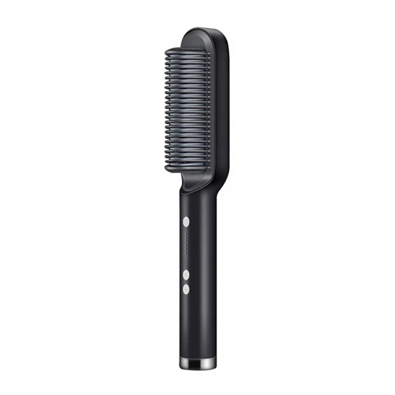 Hair Straightener Ceramic Hot Comb 2 in 1 Electric Straighten Hair Brush Negative Ion Fast Heating Styling Tool 